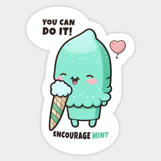 Encourage Mint Sticker